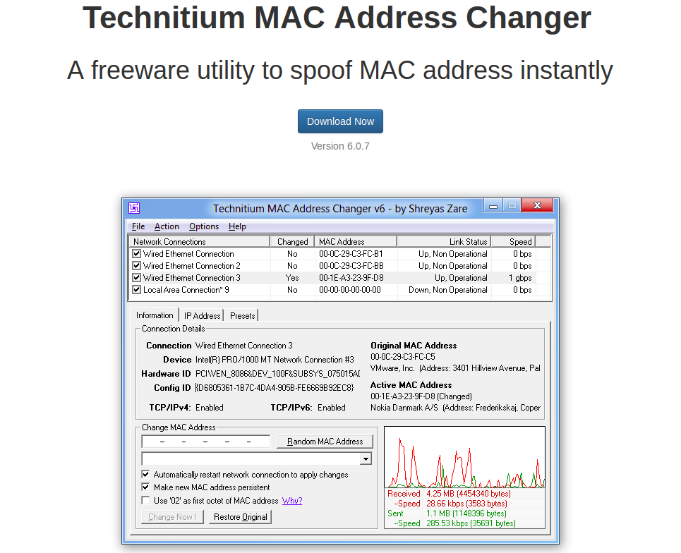Mac Address Changer For Windows 7